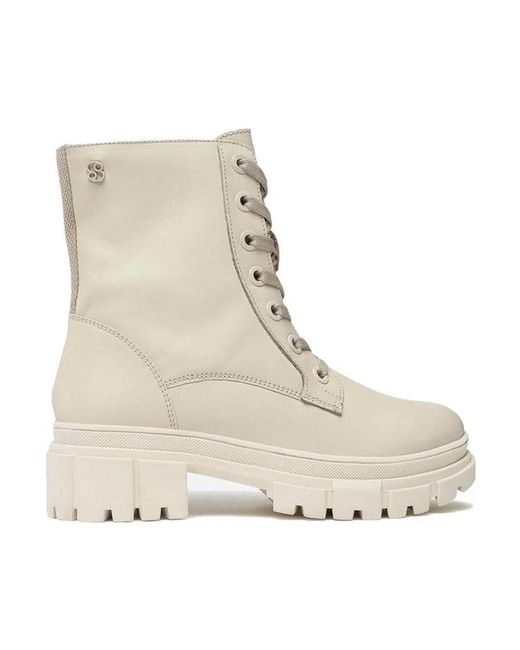 S.oliver Natural Lace-Up Boots