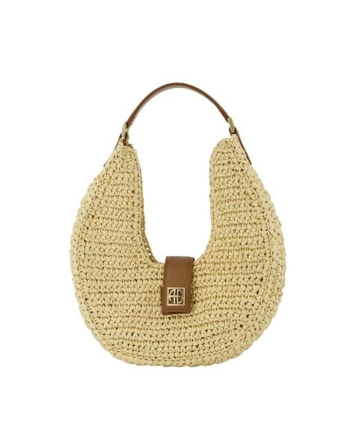 Anine Bing Metallic Lou Monogram Shoulder Bag