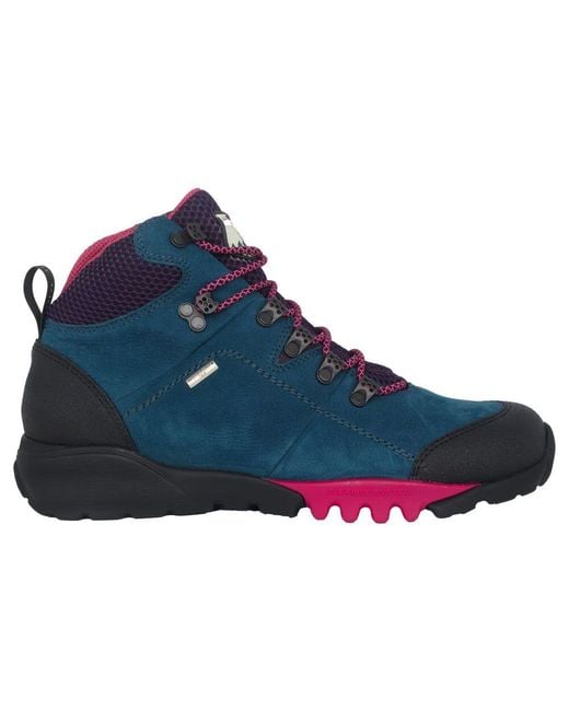 Waldläufer Blue Blaue Weite Passform Damen Stiefelette