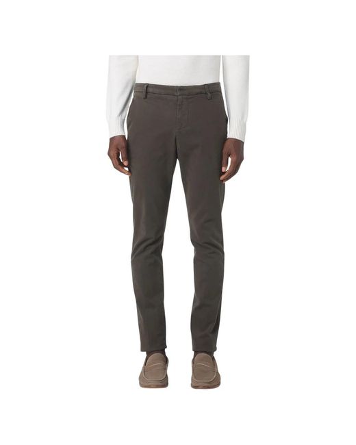 Dondup Gray Slim-Fit Trousers for men