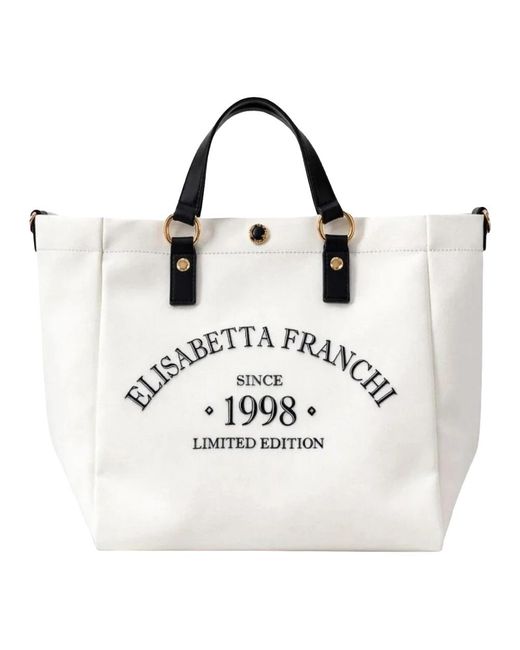 Elisabetta Franchi White Shopping Bags