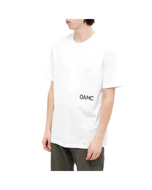 OAMC Abstraktes grafik strick t-shirt in White für Herren