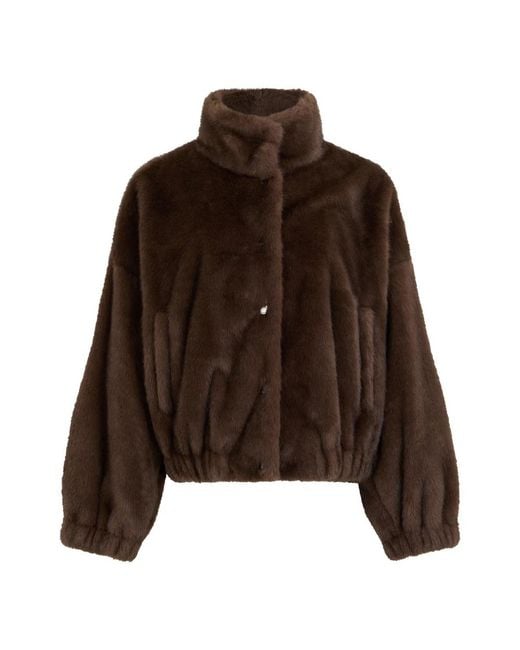 Weekend by Maxmara Brown Faux Fur & Shearling Jackets