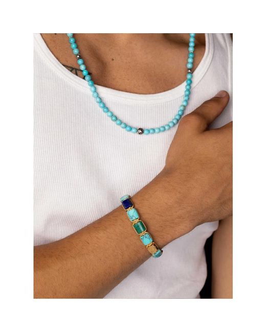 Nialaya Blue Bracelets for men