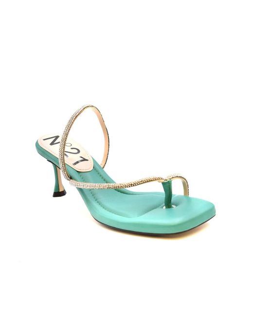 N°21 Green Heeled Mules