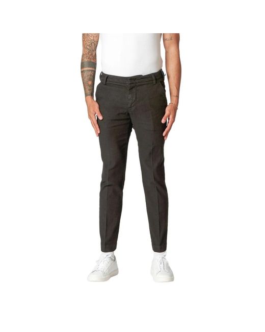 Entre Amis Black Cropped Trousers for men