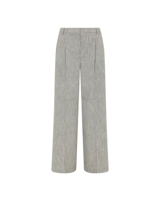 Trousers > wide trousers Marella en coloris Gray