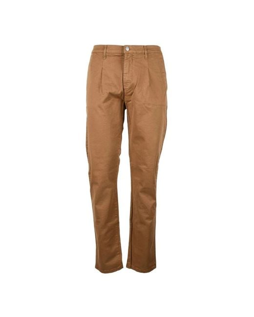 Daniele Alessandrini Graue Baumwoll Elasthan Hose in Brown für Herren