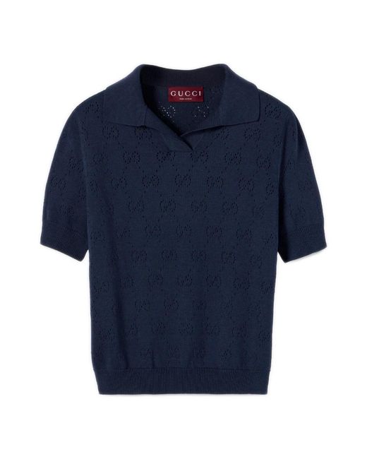 Gucci Blue Polo Shirts
