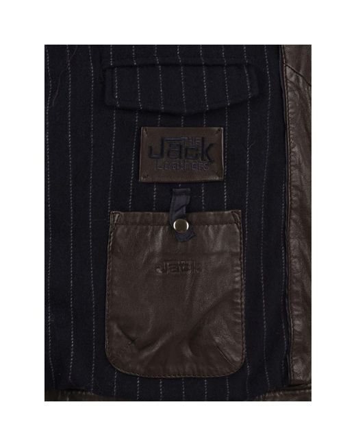 The Jack Leathers Jassen ,Bruin ,Leer Vegetable Tanning Oak Jacket in het Black voor heren