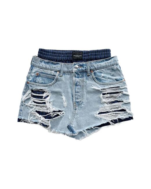 Alexander Wang Blue Denim Shorts