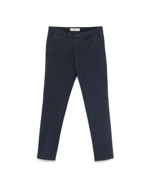 BRIGLIA Blaue Hose Mit Verdecktem Verschluss in Blue für Herren