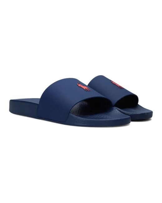 Ralph Lauren Blue Sliders for men