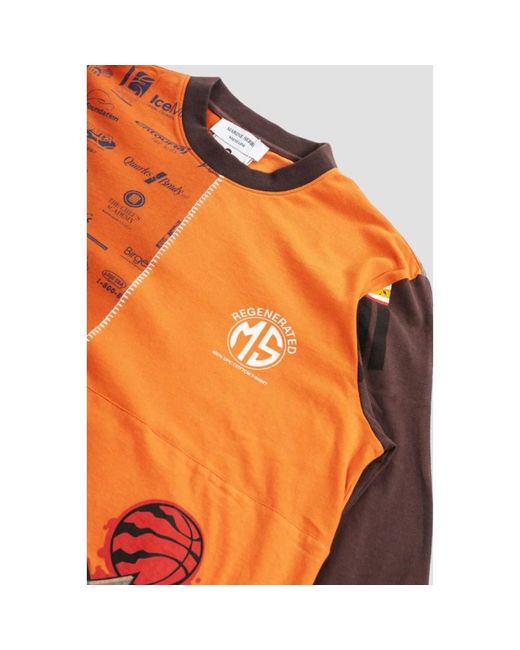 MARINE SERRE Upcycled grafik t-shirt in in Orange für Herren