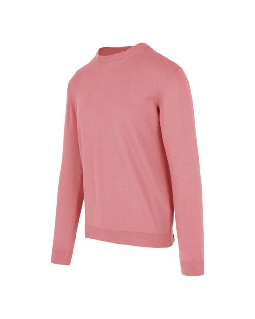 Bomboogie Girocollo Basic Crew Neck Jumper in het Pink voor heren