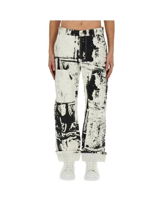 McQueen Black Straight Fit Jeans for men