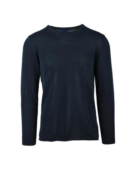Daniele Fiesoli Blue Round-Neck Knitwear for men
