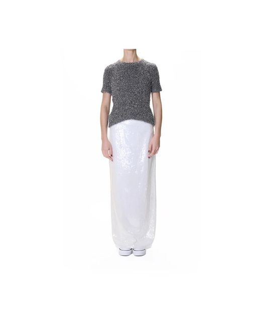 Moschino Gray Round-Neck Knitwear