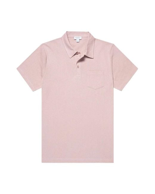 Sunspel Pink Polo Shirts for men