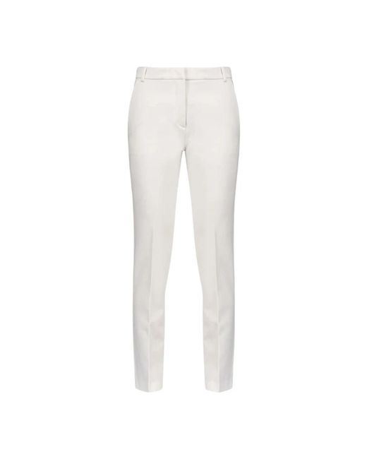 Pinko White Slim-Fit Trousers