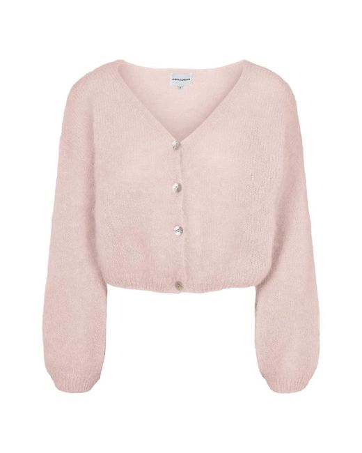 American Dreams Truien & Vesten ,Roze ,Wol Cornelia Cropped Cardigan in het Pink