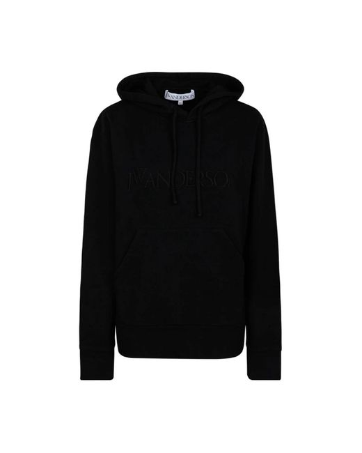 J.W. Anderson Schwarzer logo hoodie bestickt vorderseite in Black für Herren