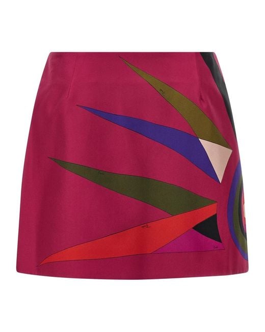Emilio Pucci Red Short Skirts