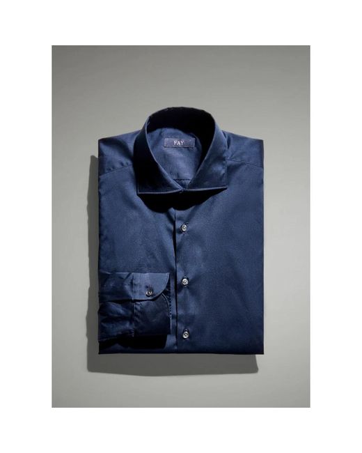 Fay Blue Casual Shirts for men