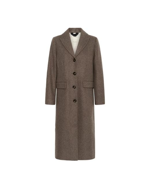 Part Two Single-Breasted Coats in het Brown