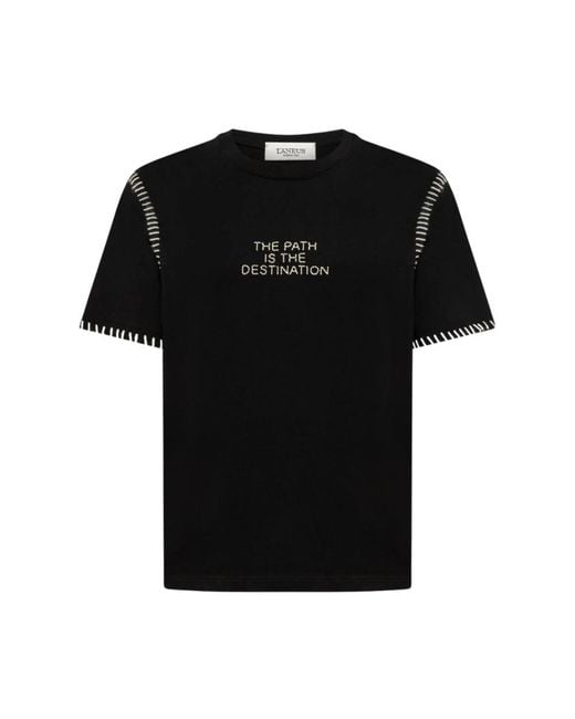 Laneus T-Shirts in het Black voor heren
