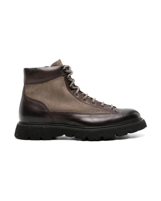 Doucal's Brown Lace-Up Boots for men