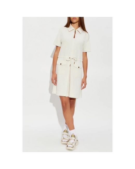 Moncler White Short Dresses