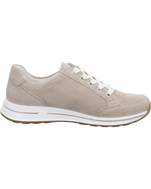 Ara White Eleganter Velour Shell Sneaker