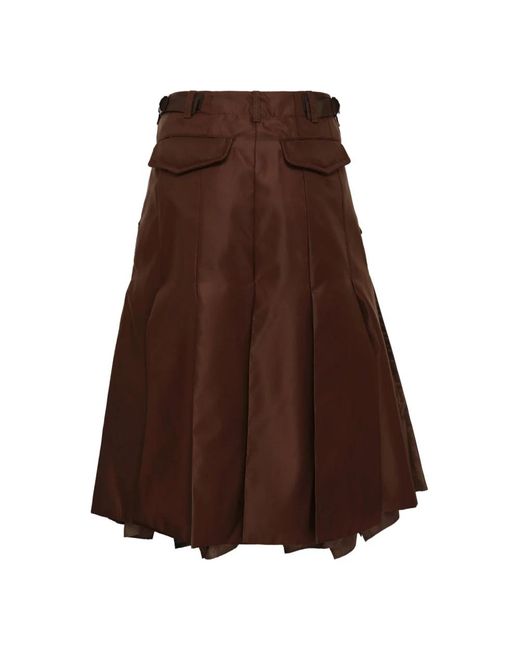 Sacai Brown Midi Skirts