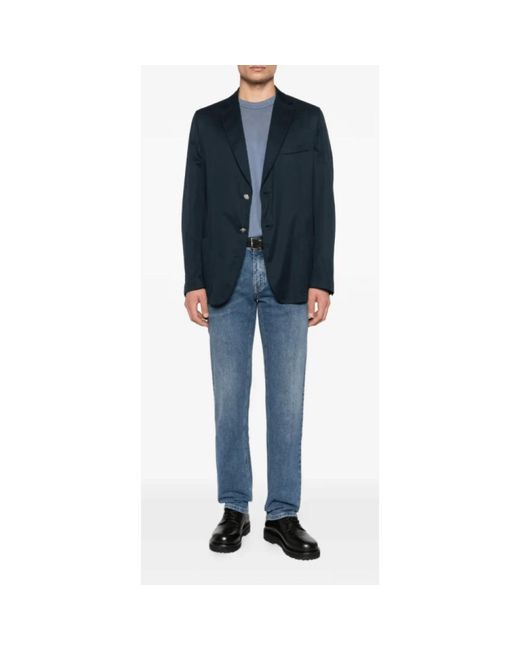 Brioni Blue Straight Jeans for men