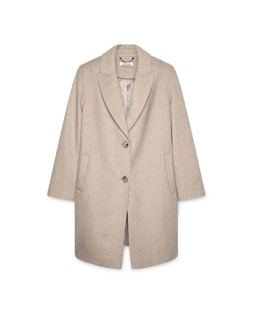 FIORELLA RUBINO Single-Breasted Coats in het Natural