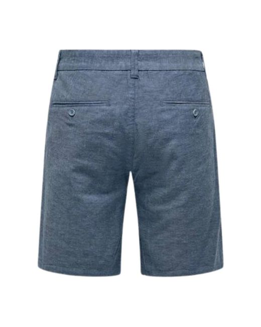 Only & Sons Stylische bermuda-shorts für männer in Blue für Herren