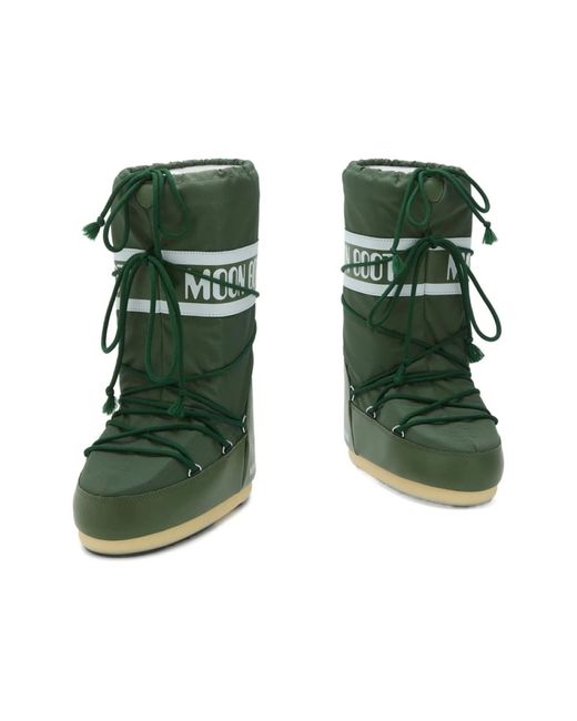 Moon Boot Waldgrüne Schnürschuhe Mit Gummisohle in Green für Herren