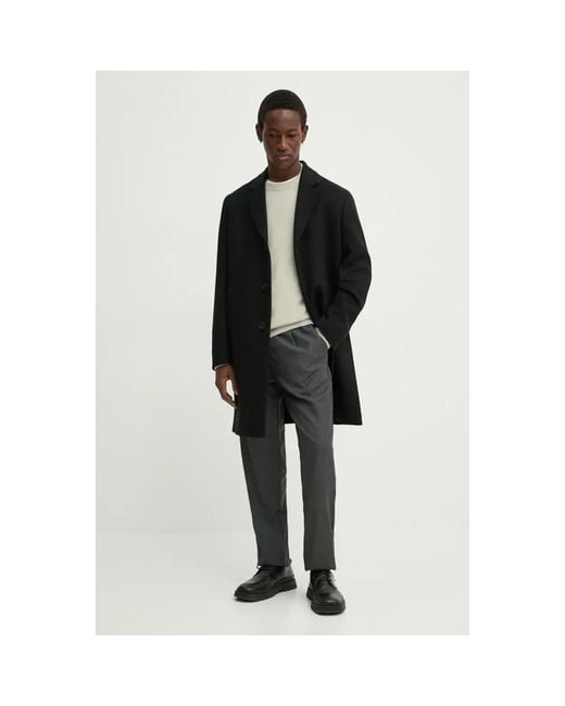 Single-Breasted Coats Theory de hombre de color Black