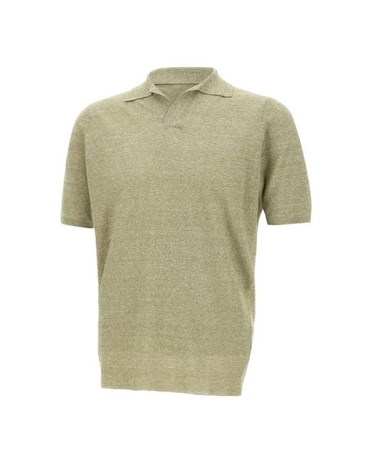 FILIPPO DE LAURENTIIS Green Polo Shirts for men