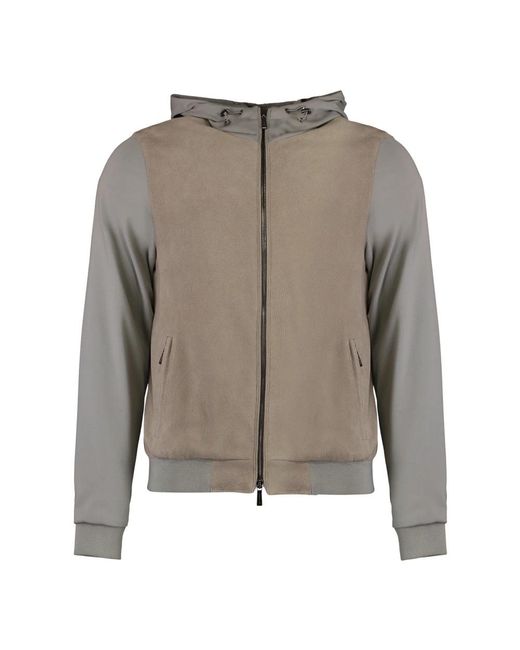 Moorer Gray Zip-Throughs for men