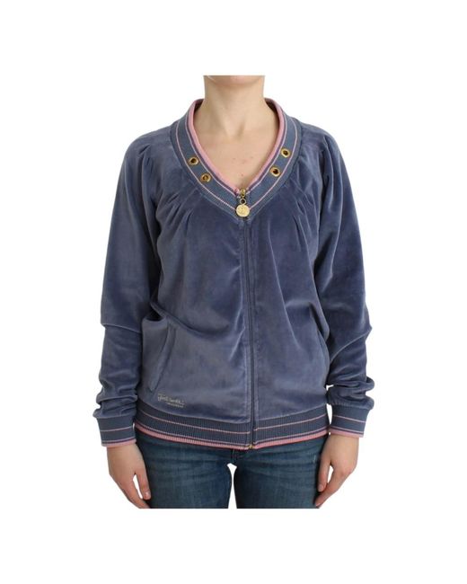 Roberto Cavalli Blue Zip-Throughs