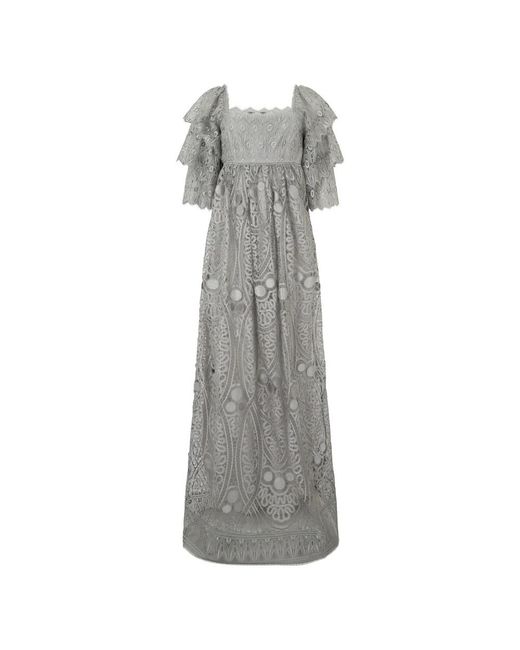 Alberta Ferretti Gray Maxi Dresses