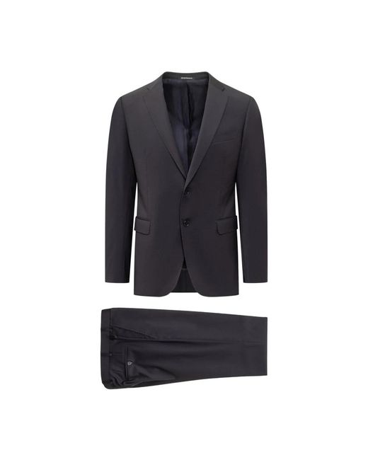 Emporio Armani Blue Single Breasted Suits for men