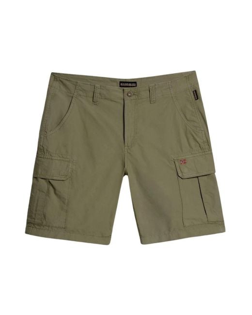 Napapijri Green Casual Shorts for men