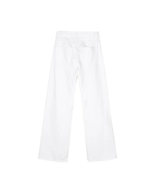 A.P.C. White Wide Jeans