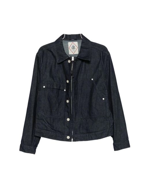 C P Company Blue Denim Jackets for men