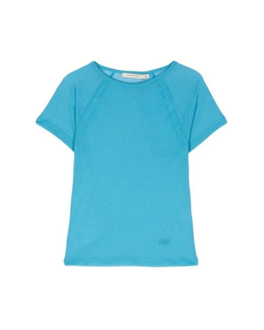 T-shirt in cotone blu di Paloma Wool in Blue