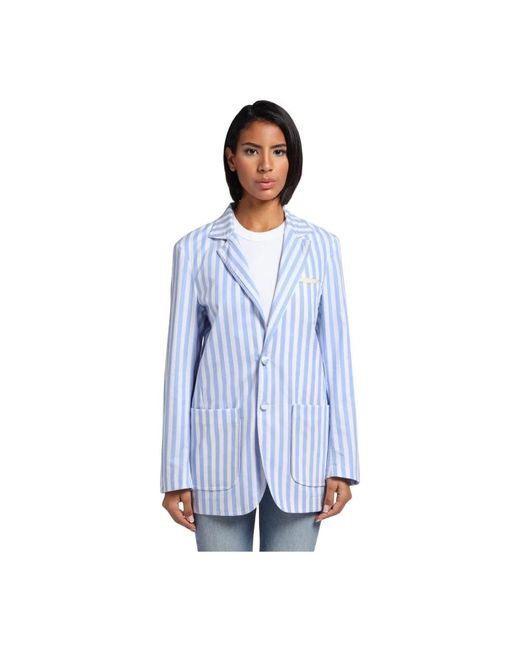 Jejia Blue Slim Single-Breasted Jacket