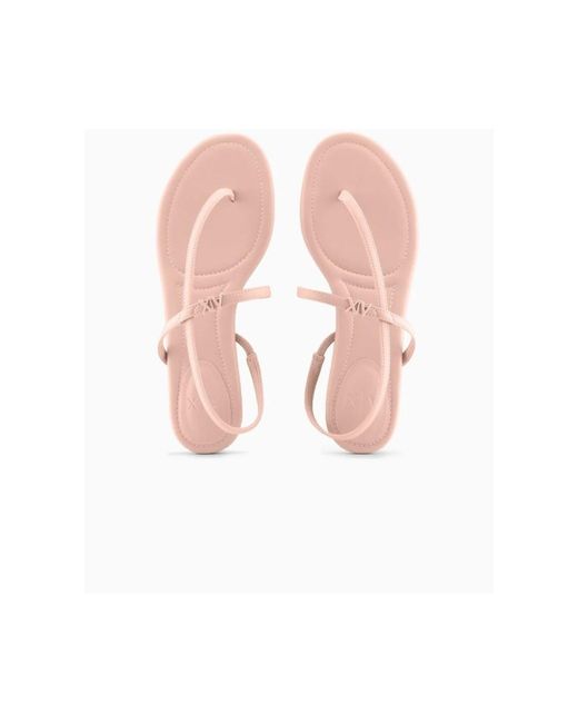 ARMANI EXCHANGE Pink Flache Sandalen